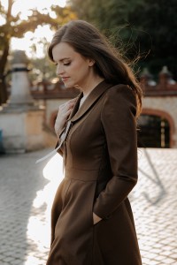 sukienka klara brąz